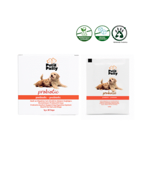 Petit Patty Probiotic Kedi ve Köpekler için Sindirim Sağlını Destekleyen Probiyotik Saşe 30x1g