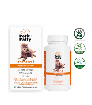Petit Patty Immune System Kedi ve Köpekler İçin Bağışıklık Destekleyici Tablet (75 Tablet)