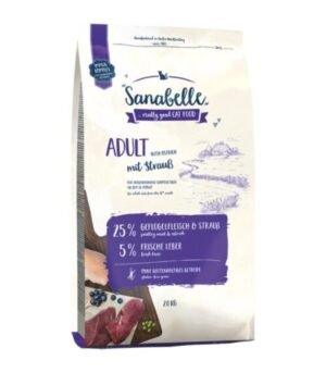 Sanabelle Adult Ostrich Deve Kuşu Etli Yetişkin Kedi Maması 10 Kg