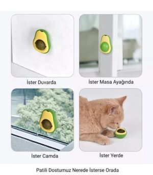 Küppet Avokado Catnip Avokado Kedi Çimi Topu Avokado Kedi Nanesi Oyuncağı