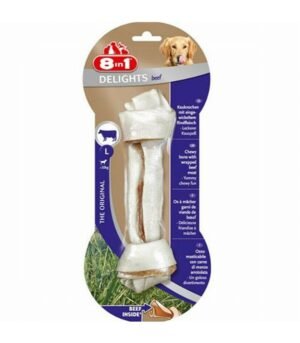 8İn1 Delights Düğümlü Biftekli Ağız Bakım Köpek Ödülü Large 85 Gr