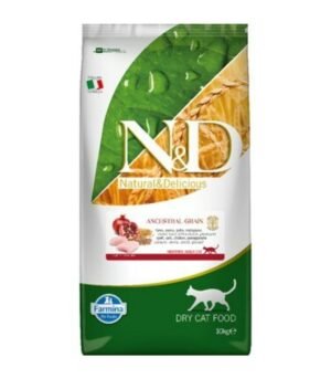 Nd Düşük Tahıllı Tavuklu Ve Narlı Kısırlaştırılmış Yetişkin Kedi Maması 10 Kg