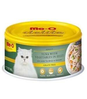 Meo Delite Tahılsız Jöle Içinde Ton Balıklı Ve Sebzeli Yetişkin Kedi Konservesi 80 Gr