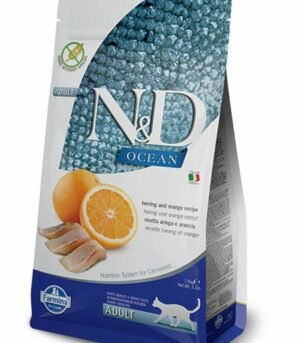 Nd Ocean Ringa Balığı & Portakal Yetişkin Kedi Maması, 1,5 Kg