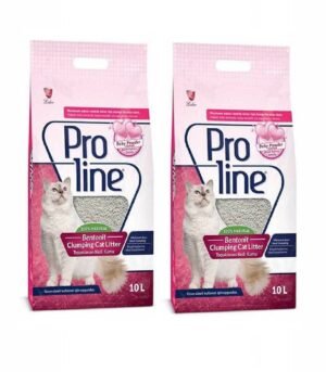 Proline Bebek Pudrası Kokulu Ince Tane Topaklanan Kedi Kumu 10 Lt X 2 Adet