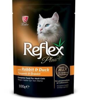 Reflex Plus Tavşanlı Ve Ördekli Kedi Pouch 100 Gr