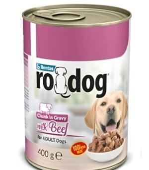 Ro-Dog Sığır Etli Yetişkin Parça Etli Köpek Konservesi 400 Gr