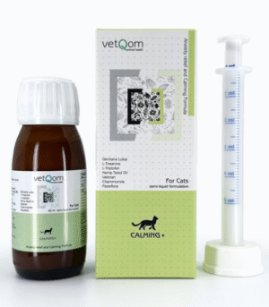 vetQom Kedi Calming+ Stres Yönetimi – Kaygı Kontrolü – 60 ml.